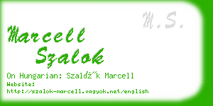 marcell szalok business card